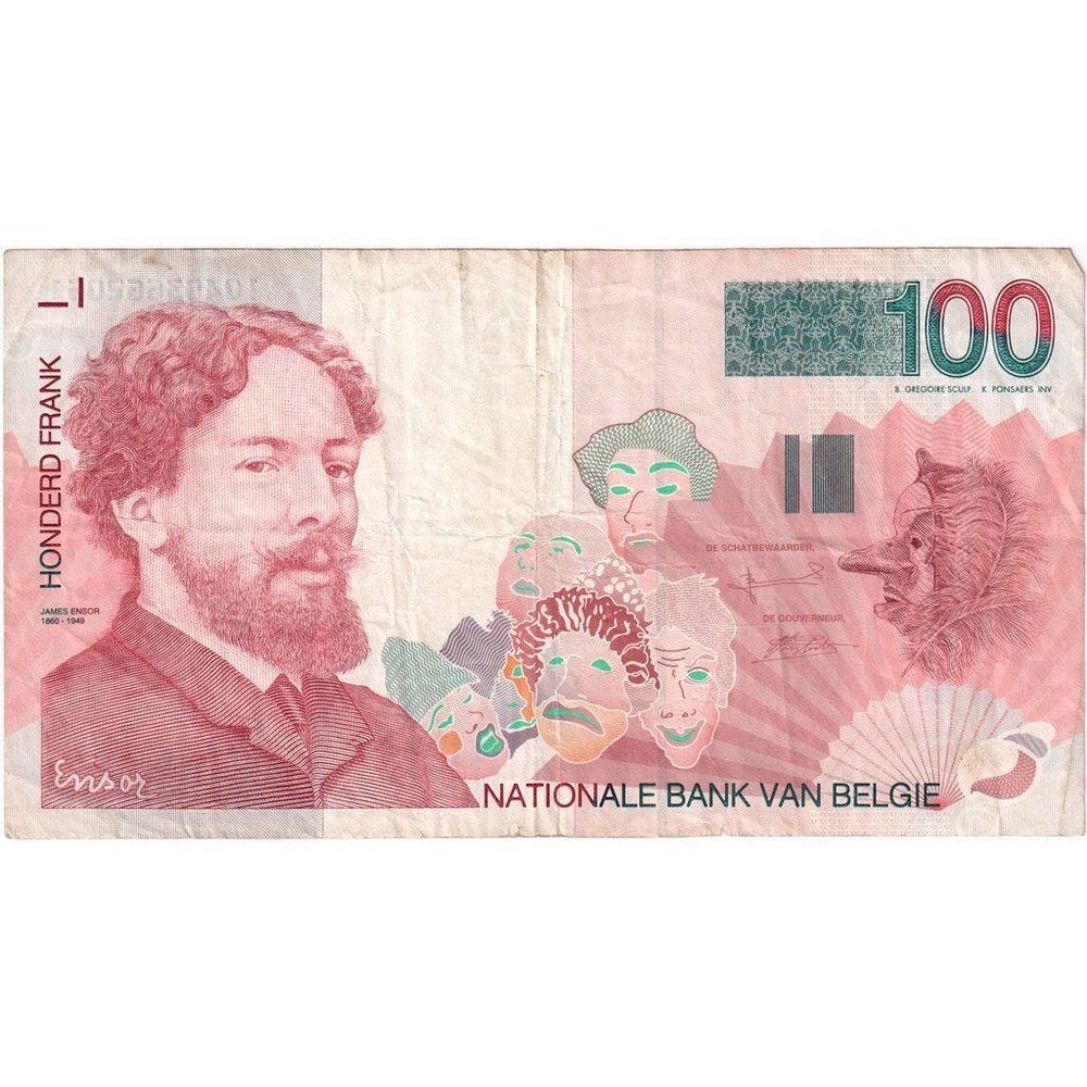 [#1292004] Belgium, 100 Francs, VF