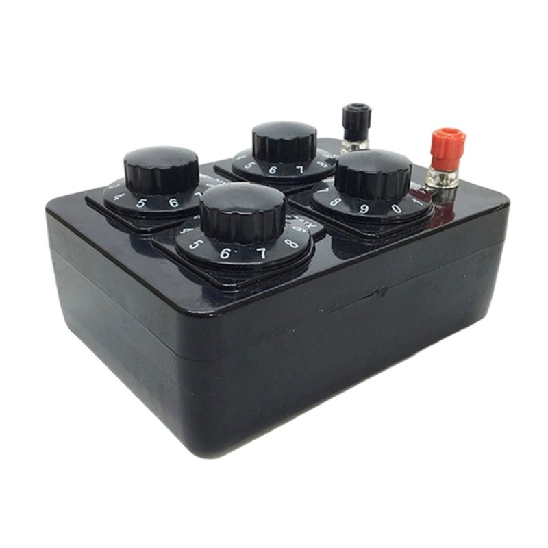 Resistance Box 9999 Ohm Adjustable For Science Education And Engineering Project