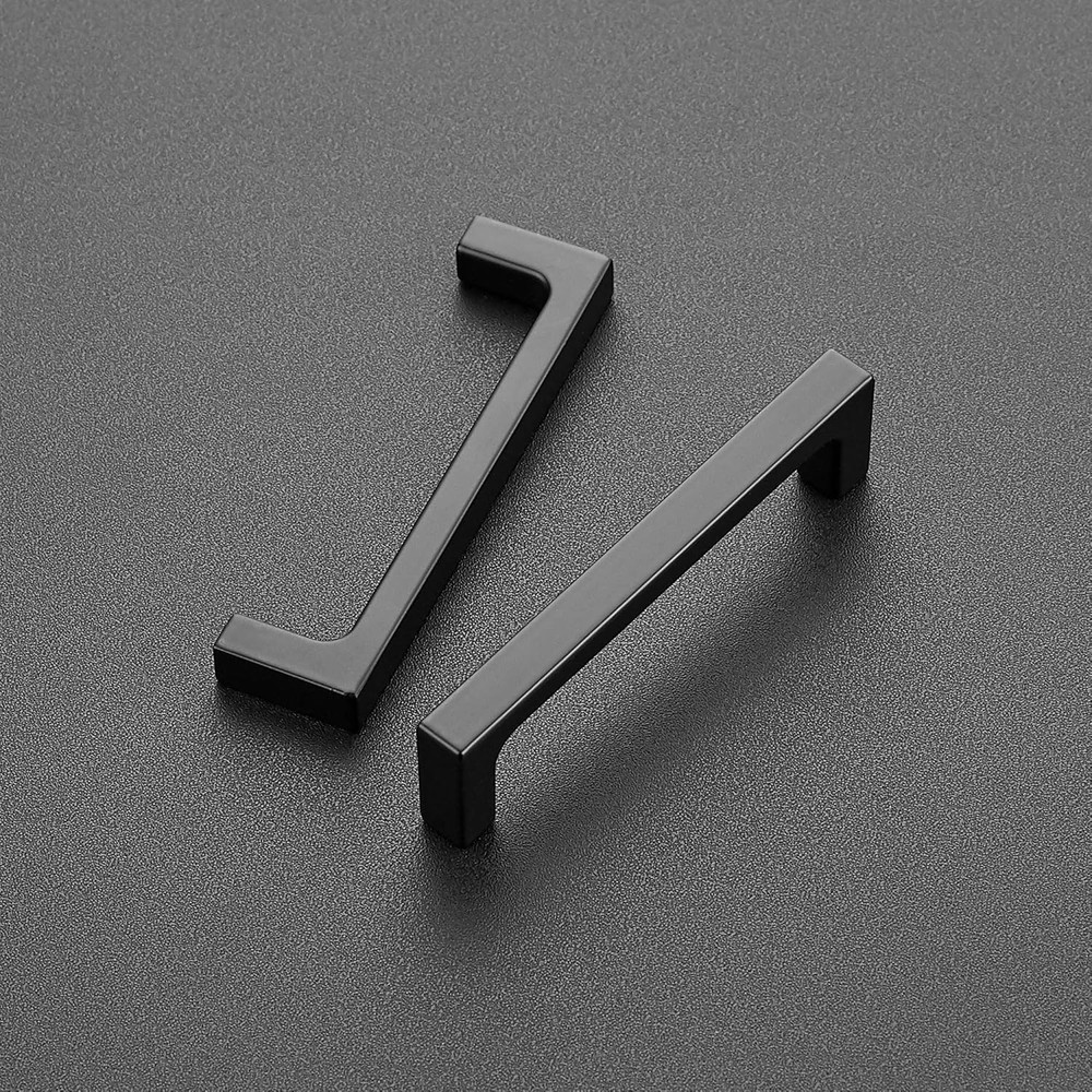 30 Pack Solid 3-3/4 Inch Kitchen Square Cabinet Handles Matte Black Pulls