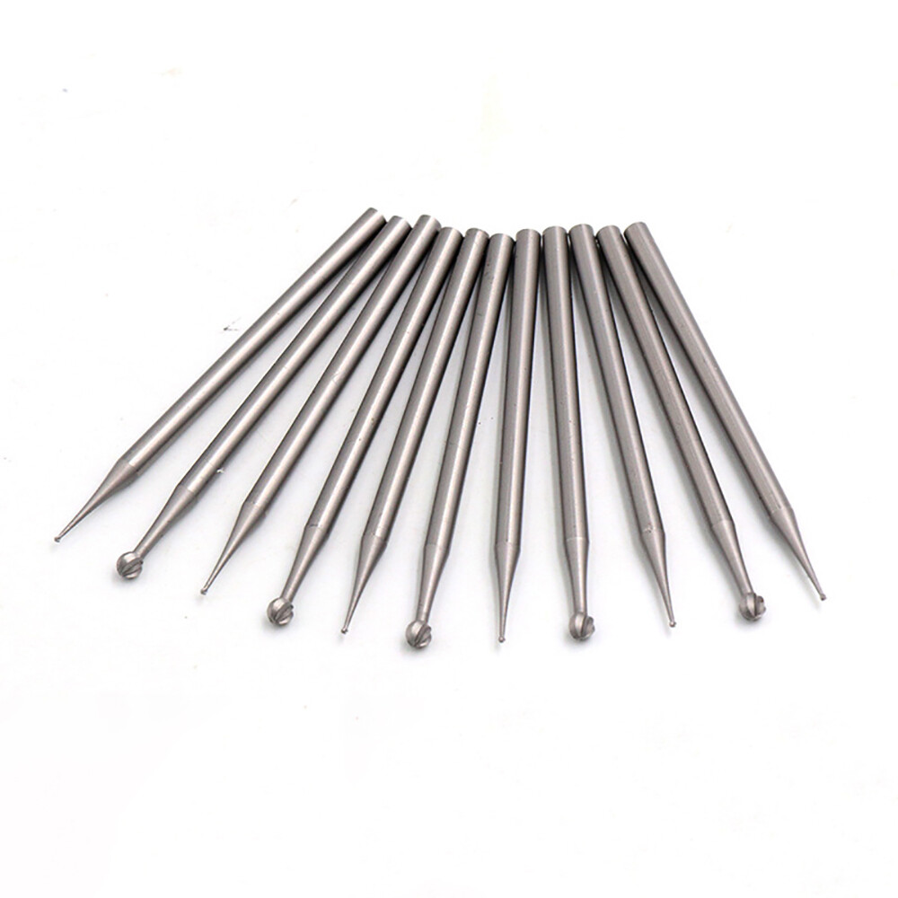 Solid Carbide Ball Needle Engraving Tool Rotary Bits 0.3-2.3mm For Jade/Plastic