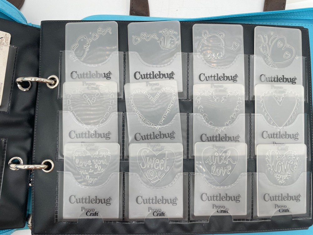 Cuttlebug Die & Embossing Folder Storage Binder With Inserts By Provo Craft Blue