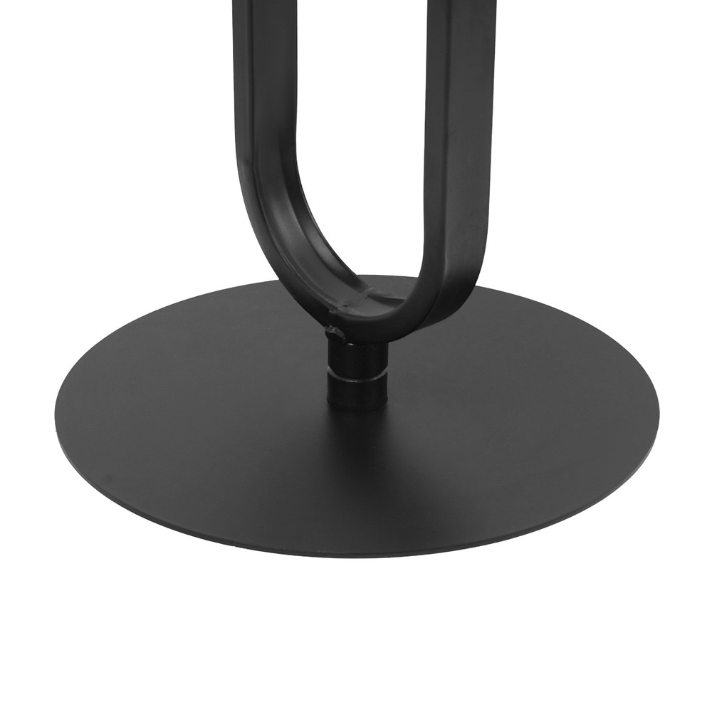 White+ Black Side Table Round Side Table Modern Coffee Table 21.65in Height