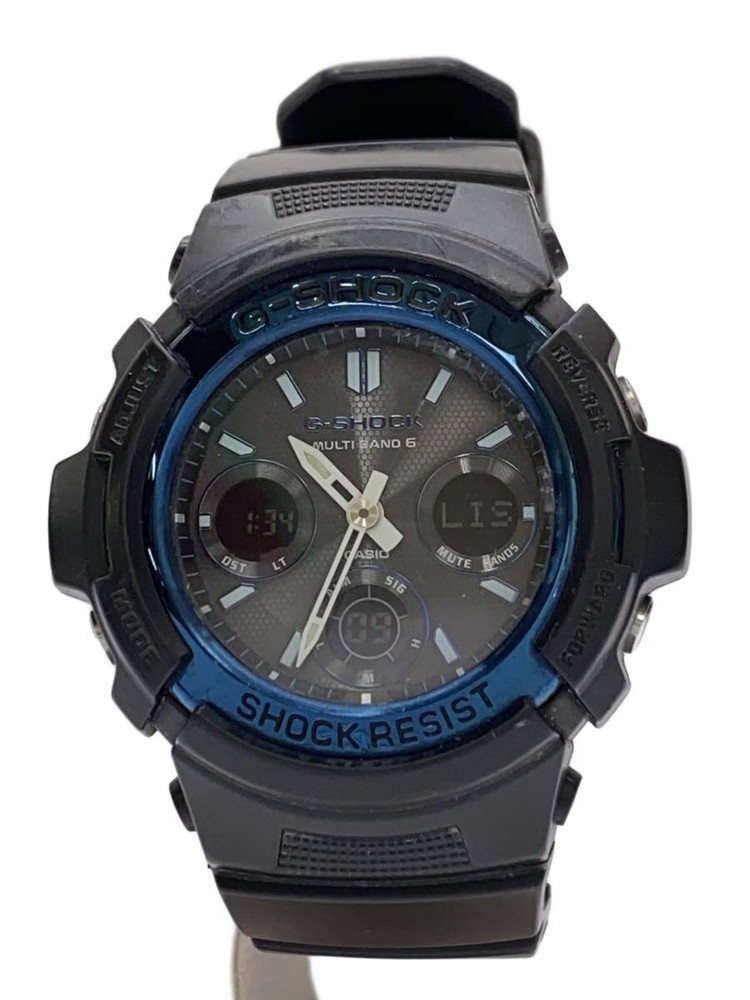 CASIO Solar Watch G SHOCK Digital Analog Ceramic BLK BLK