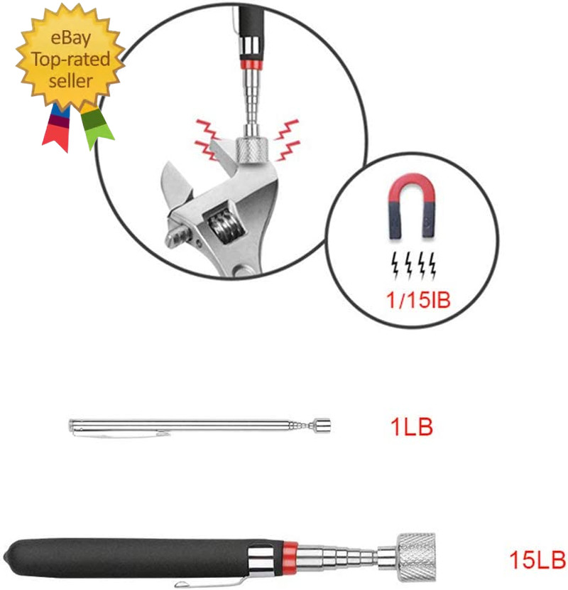 3 Pack Telescoping Magnet Pick-Up Tool Set - Retrieving Telescoping Magnet Picku