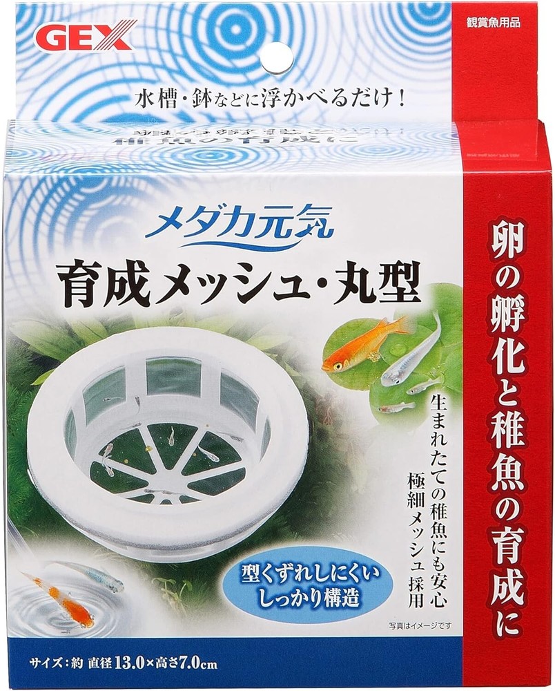 Round Mesh Breeding Case for GEX Medaka with Spawning Bed Fry 4set Rice fish