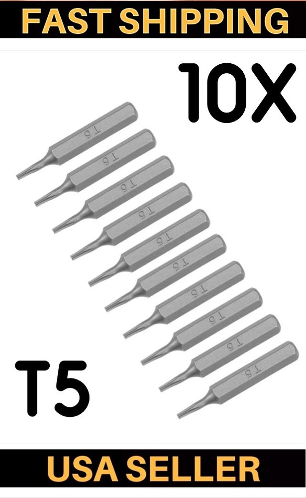 Torx 10PC 5/32” Hex 4mm T5 Screwdriver Micro Bit Set for MacBook WOW
