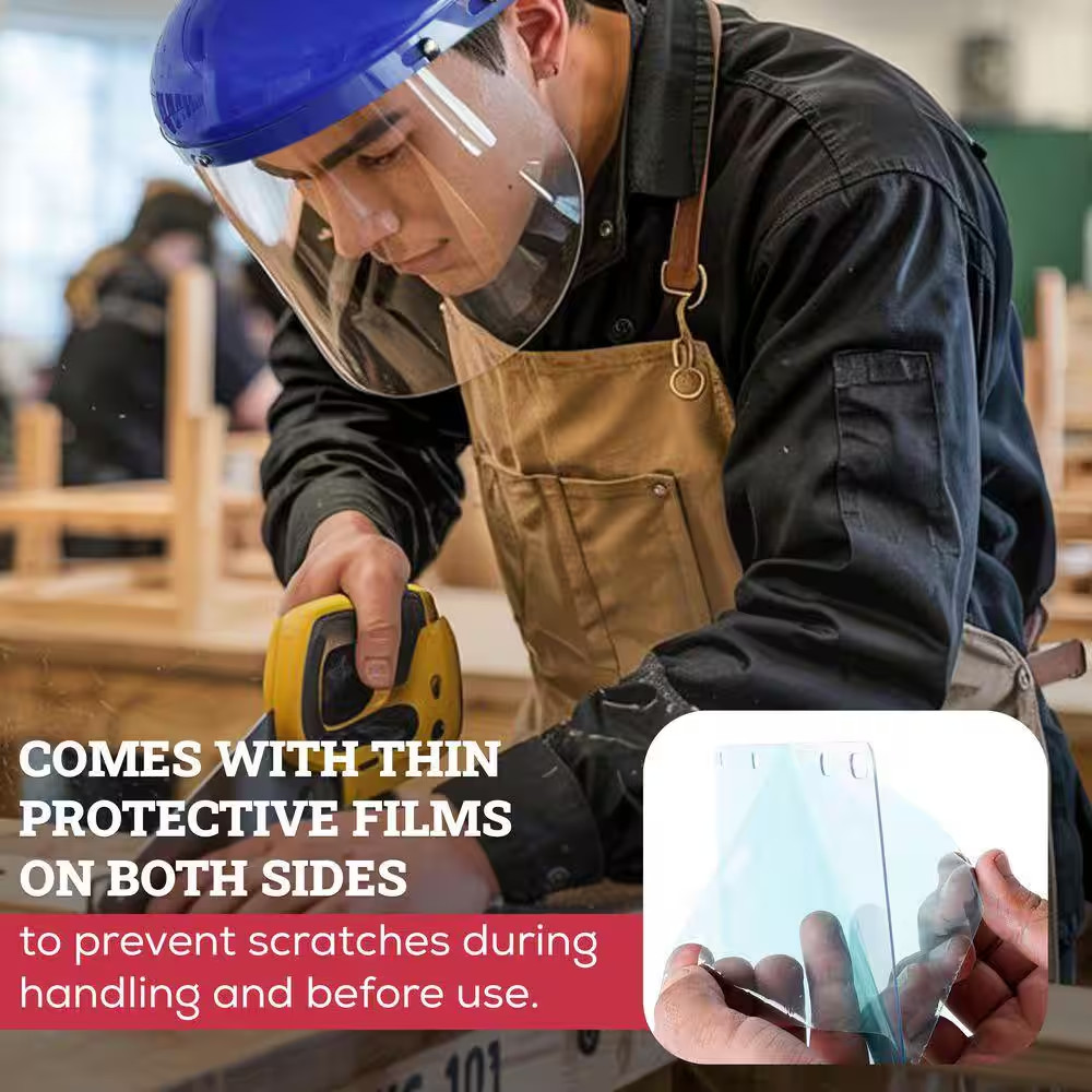 15-Pack Replacement Clear Face Shields