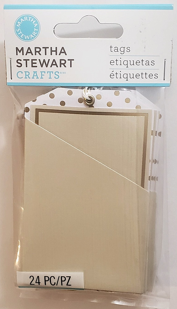 Martha Stewart Crafts POCKET TAGS with String - 24 pcs