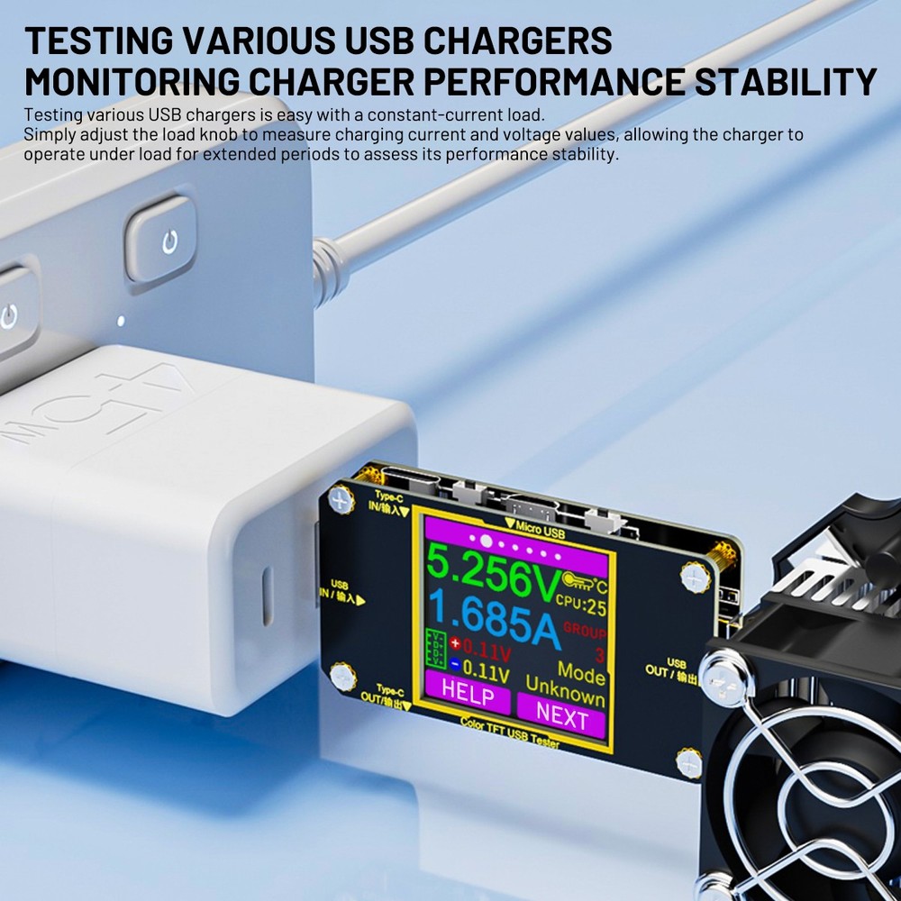 USB 3.0 Tester PD Type-C LCD Digital Voltmeter Ammeter Volt Trigger Durable Tool
