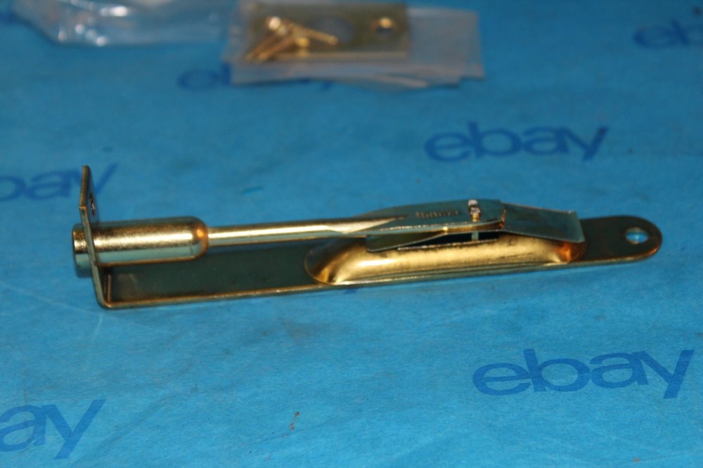 Flush Bolt Slide Lever 6 Inch Solid Polished Brass Door Hardware