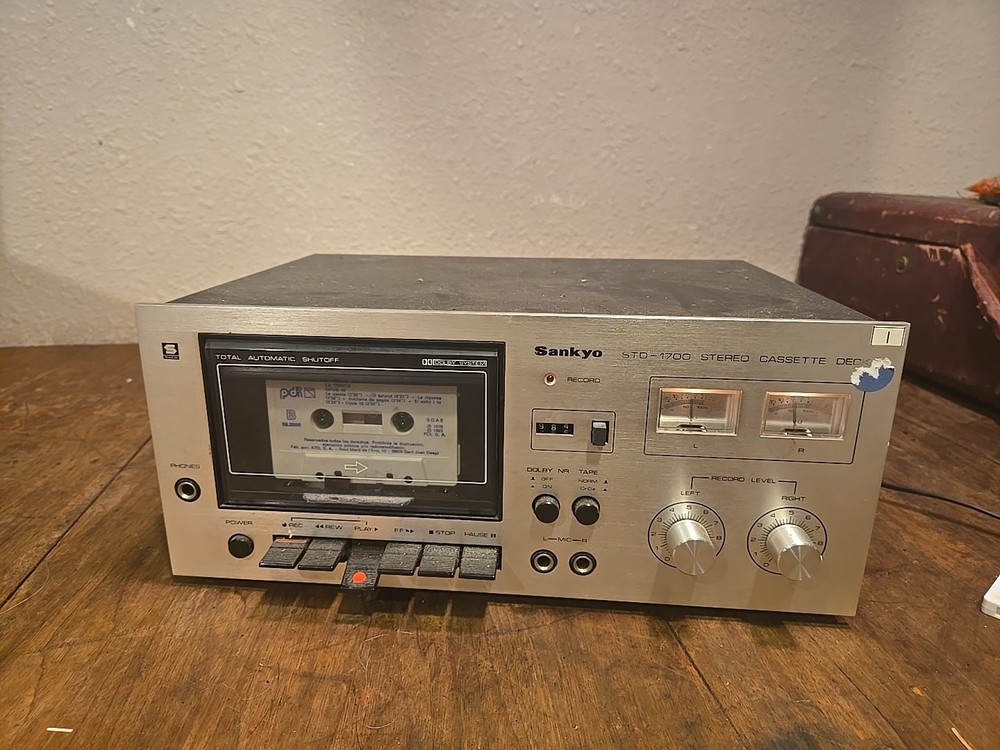 Working, Vintage Sankyo STD-1700 Stereo Cassette Deck,