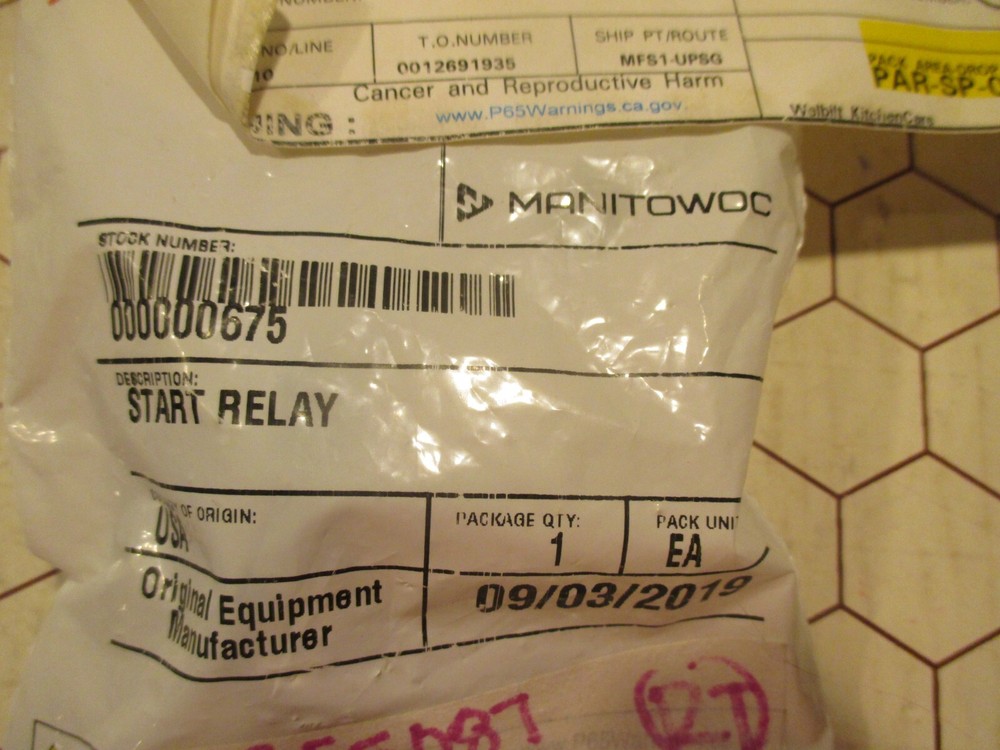 Manitowac Ice Machine Capacitor 000000676 NEW