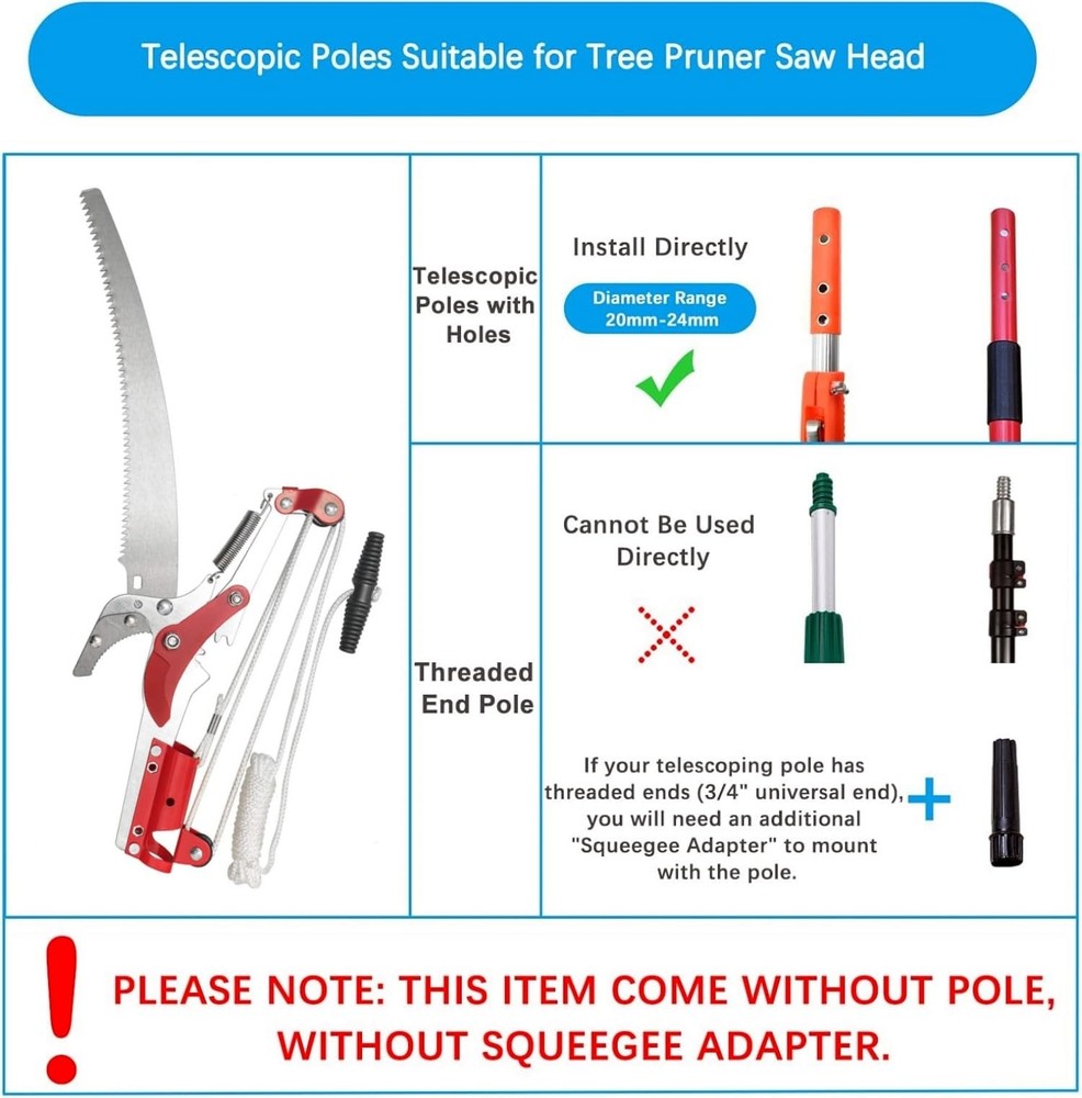 Extendable Tree Pruner Saw,High-Altitude Branches Trimmer Pruning Multicolor