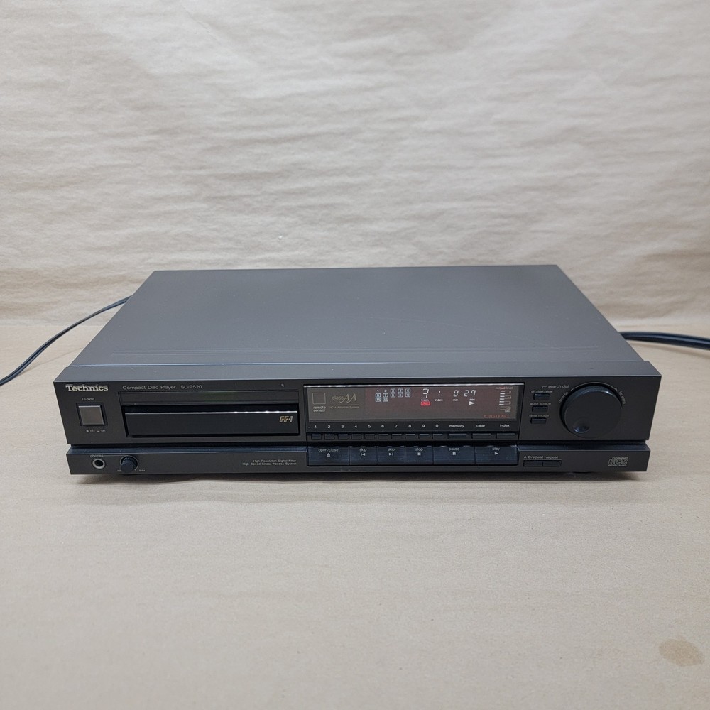 Vintage Technics SL-P520 CD Compact Disc Player NEW DRIVE BELT Tested & Working