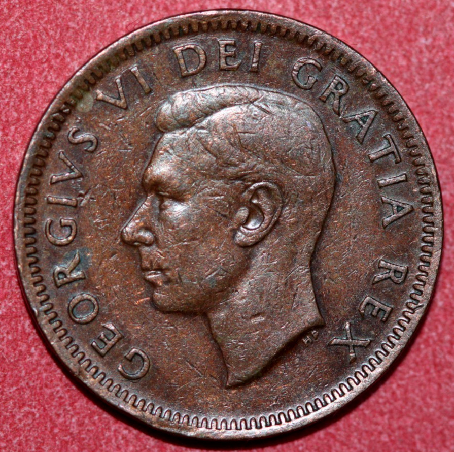 Canada 1951 Cent King George VI 19mm