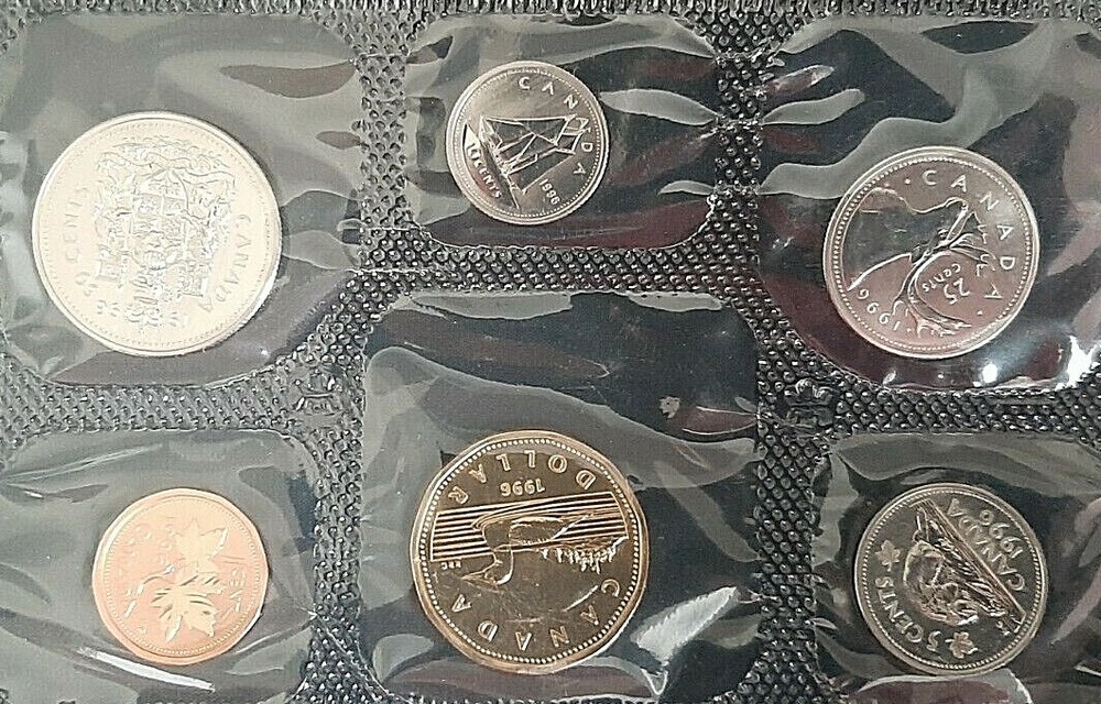 1996 Canada Uncirculated Proof Like Mint Set, original envelope & COA