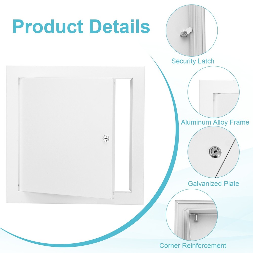 11"x11" Drywall Access Panel Wall Hole Cover Access Doors with Lock, White