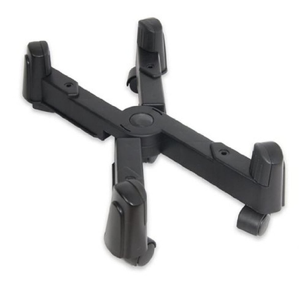 Mobile Desktop Tower Computer Floor Stand Rolling Compact, Plastic X Black