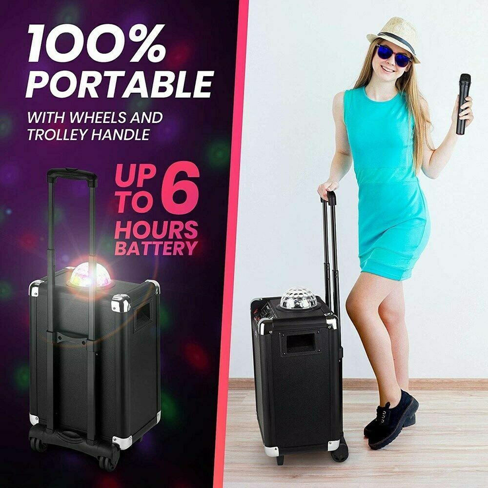 Wireless Karaoke Machine Microphone Speaker Disco Ball Bluetooth Singing System