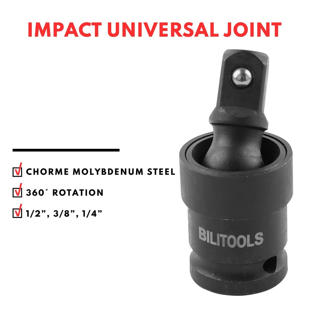 Socket Adapter Set 17 Piece includes Reducer, Universal Joint Socket Set, Dri...