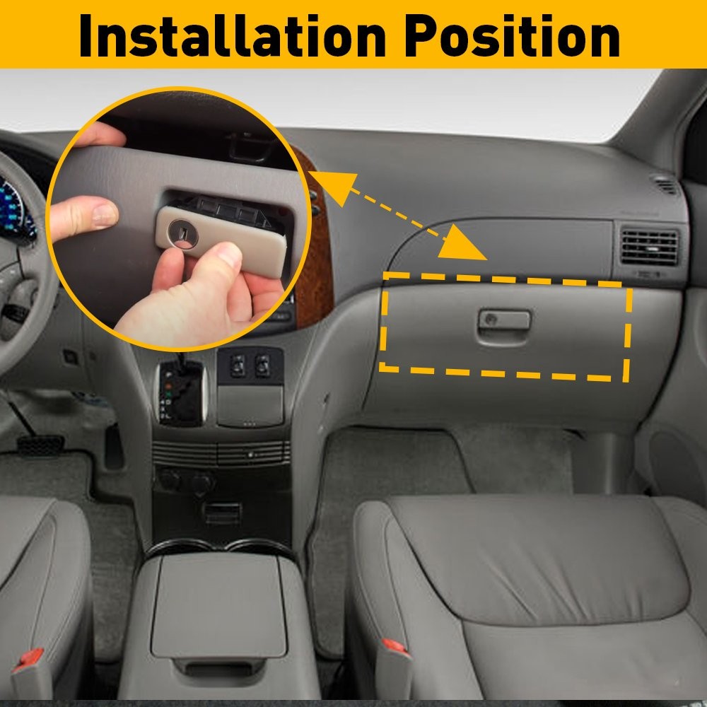For Toyota Glove 2004-2010 Sienna Box Lock Handle Compartment Gray Replacement A
