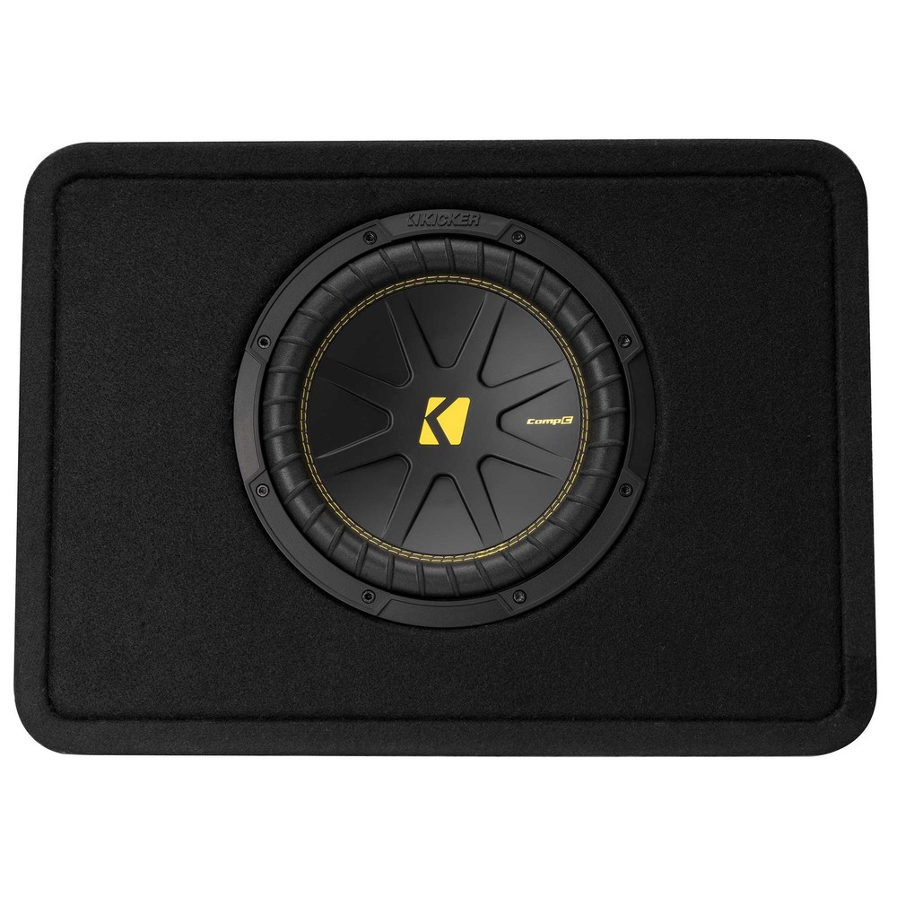 Kicker 50TCWC104 CompC 10" Subwoofer in Thin Profile Enclosure 4-Ohm