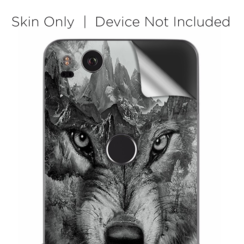 Google Pixel 2 Skins Decal Wrap Angry Wolf Growling Mountains