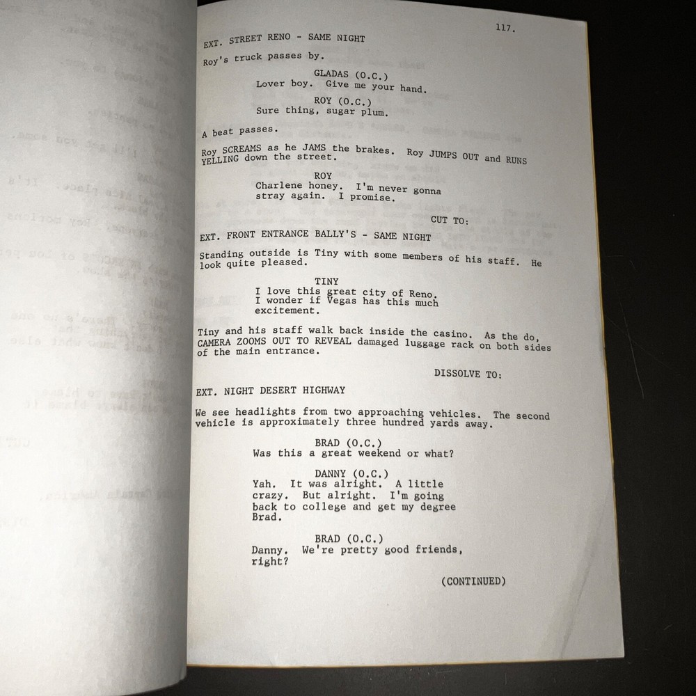 BLAME IT ON RENO (1989) Virgil Hammond / Sammy Davis Jr. Script Presentation+COA