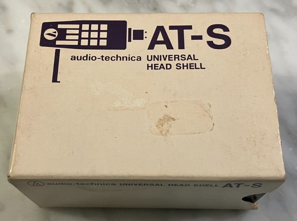 AUDIO TECHNICA AT-S UNIVERSAL HEAD SHELL HEADSHELL IN ITS ORIGINAL BOX .