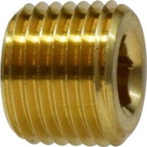 1/8" Male Brass Internal Hex Socket Head Thread Countersunk Pipe Plug 50 pk