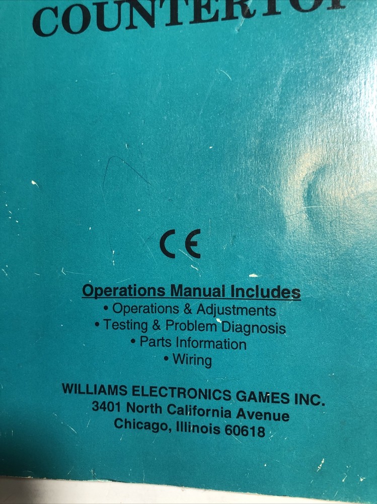 Williams Touch Master Video Arcade Game Service Manual
