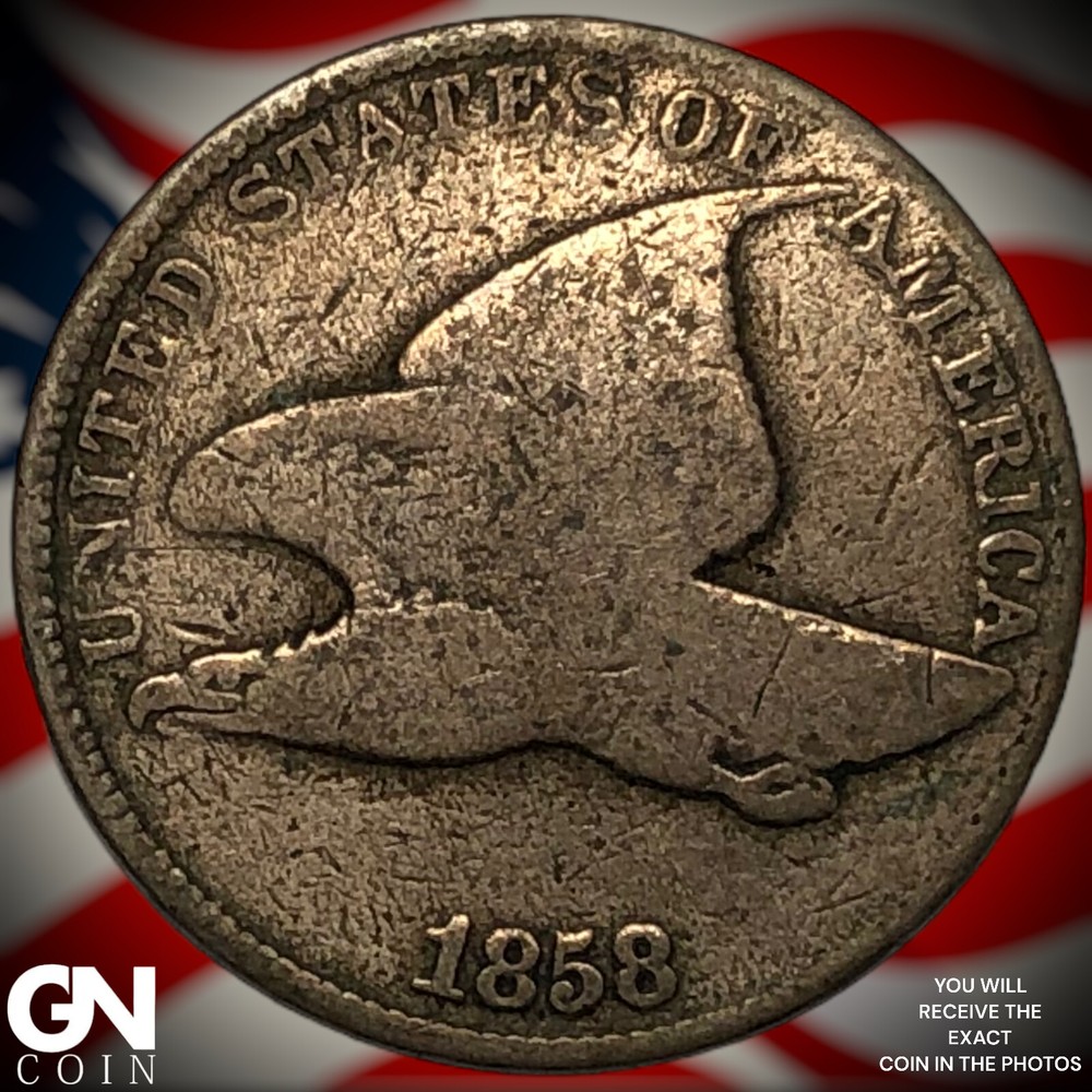 1858 Flying Eagle Cent Penny X9289