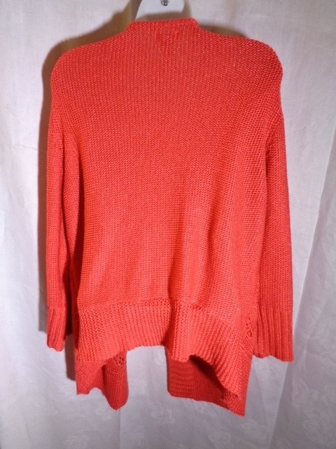 Chico's Sweater sz 3 salmon open front