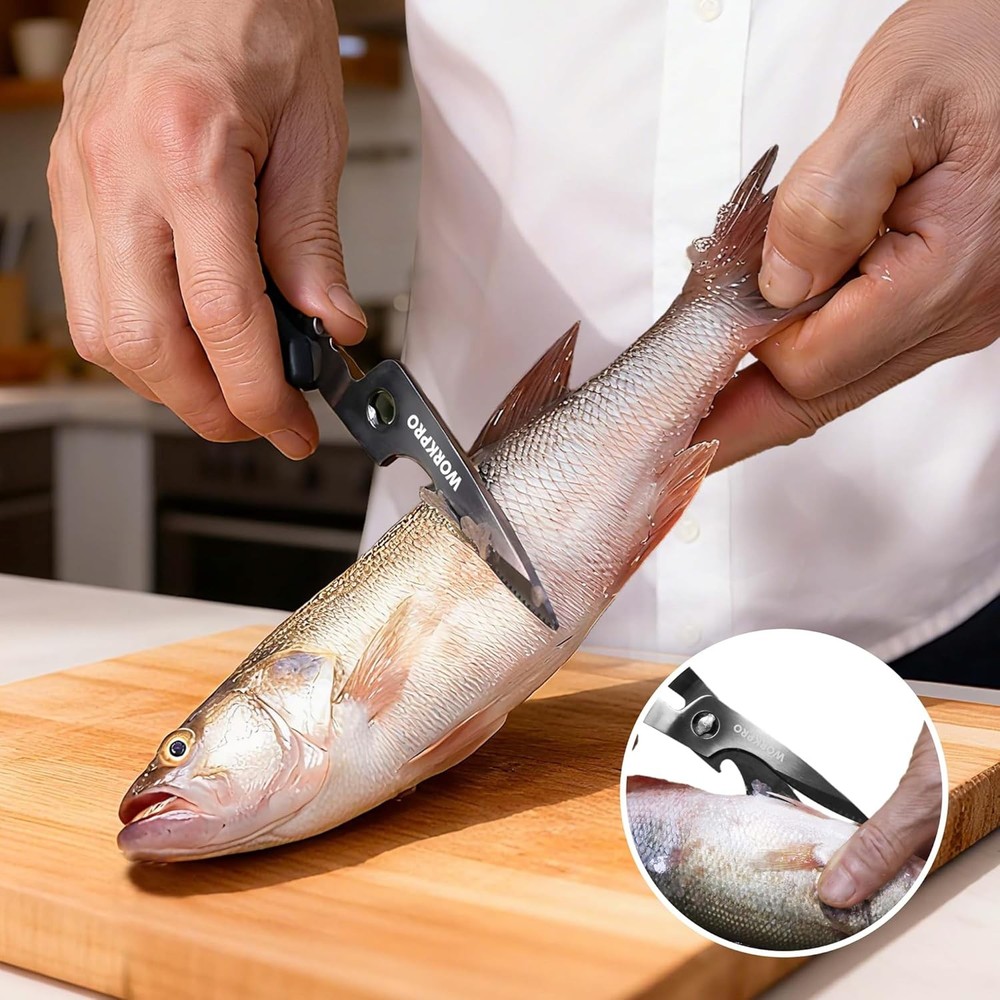 WORKPRO Heavy Duty Kitchen Scissors Multipurpose Shears with Detachable Blades