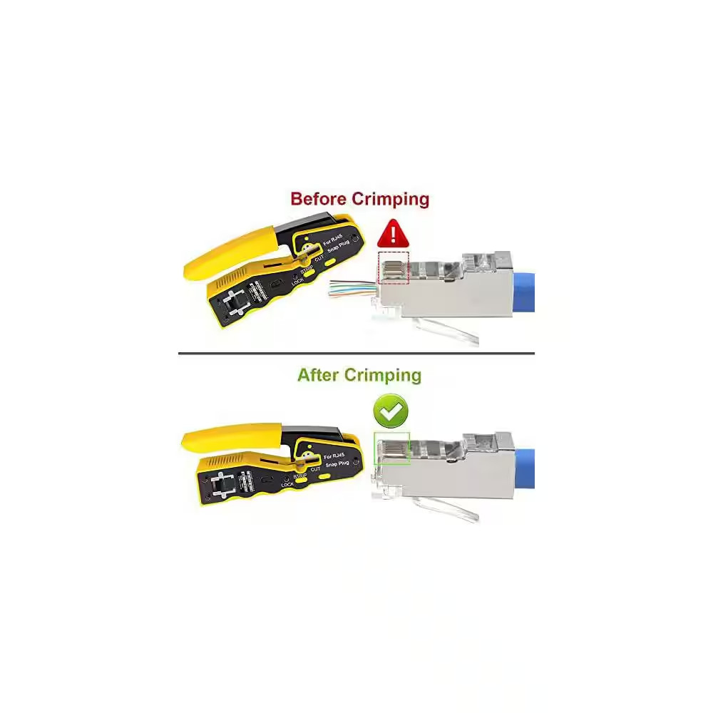 164-Piece Network Cable Tool Kit with Crimping Tool Cutter Stripper Tester Punch