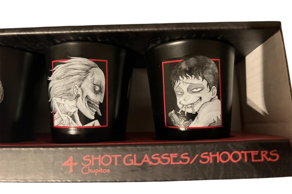 Junji Ito Collection 4 Shot Glasses/Shooters