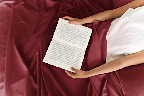 Extra Deep Pocket Sheets - 6 Piece Sheet Set - Size Sheets Deep King Burgundy