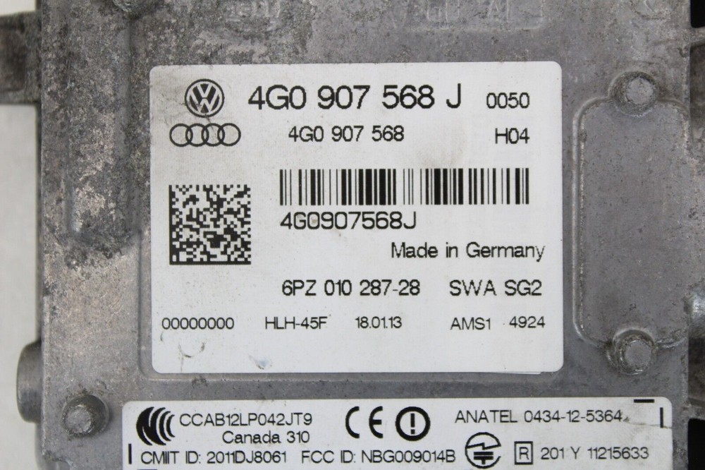 2012-2015 AUDI A7 REAR RIGHT PASSENGER SIDE BLIND SPOT RADAR SENSOR MODULE #4154