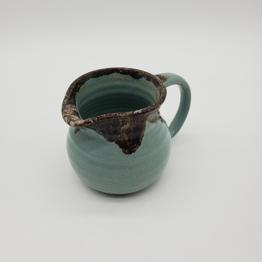 Signed Pinecroft Handmade Small Pottery Pitcher