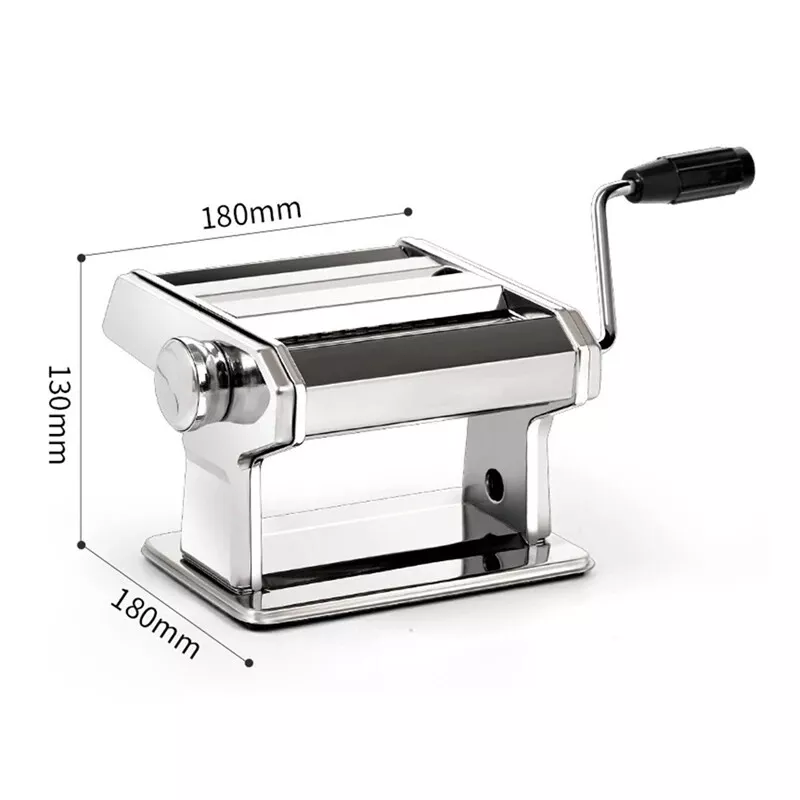 Manual Pasta Maker Machine Pasta Roller and Cutter Adjustable Thickness Settings