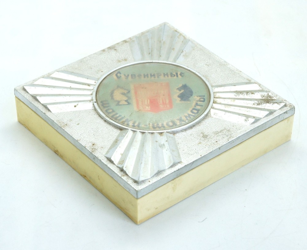 USSR Plastic Chess and Checkers Set Two in One + Board