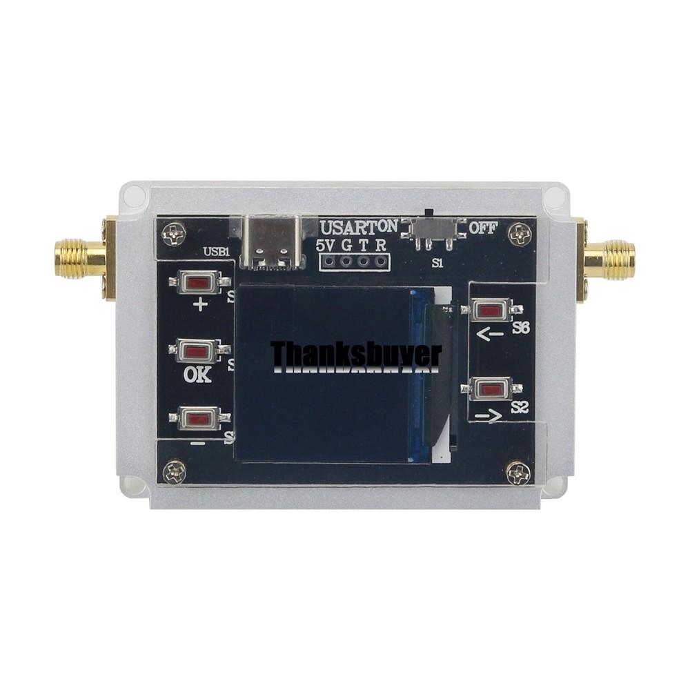 90DB Programmable Attenuator Module RF Attenuator Step 0.25DB 1.3" OLED DC 6GHZ