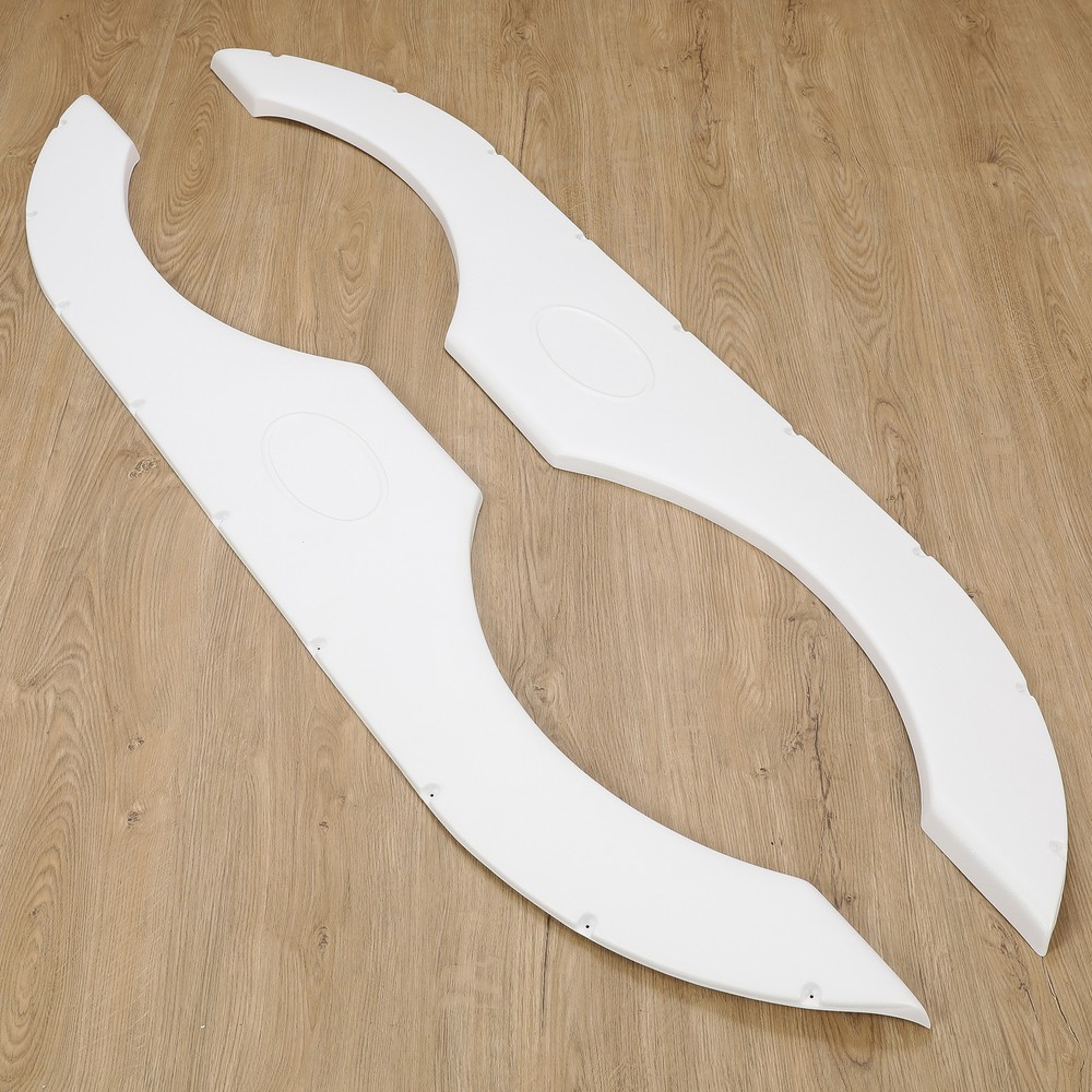 Pair of Tandem Trailer Fender Skirt In White For RVs Campers And Trailers