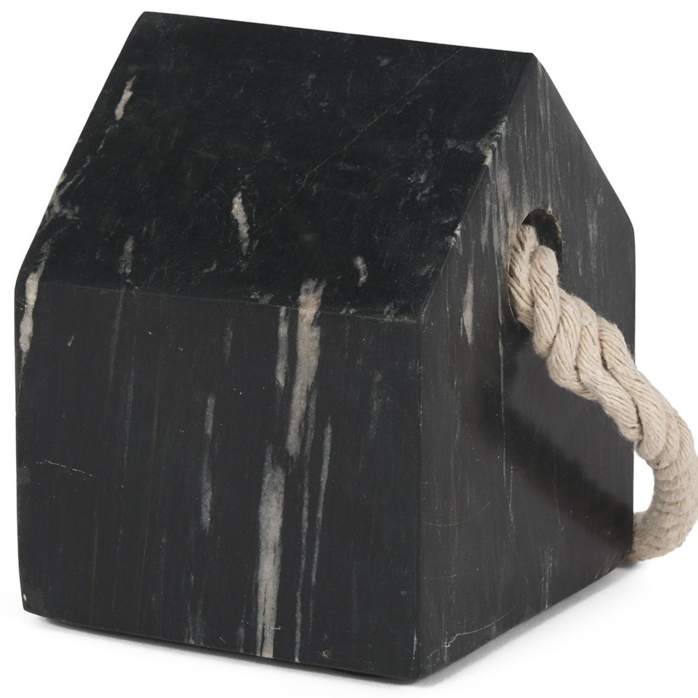 5" Black Marble Tabletop Sculpture