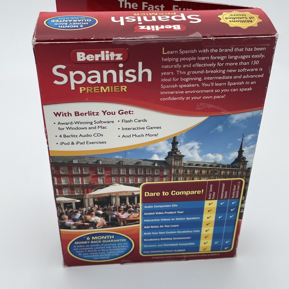 Berlitz Spanish Premier Learning Software For Mac, Windows XP, Vista, And 7