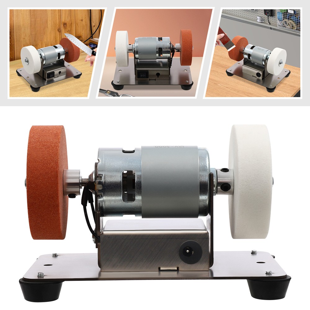 Electric Benchtop Grind Sander with Adjustable Variable Speed for Grinding