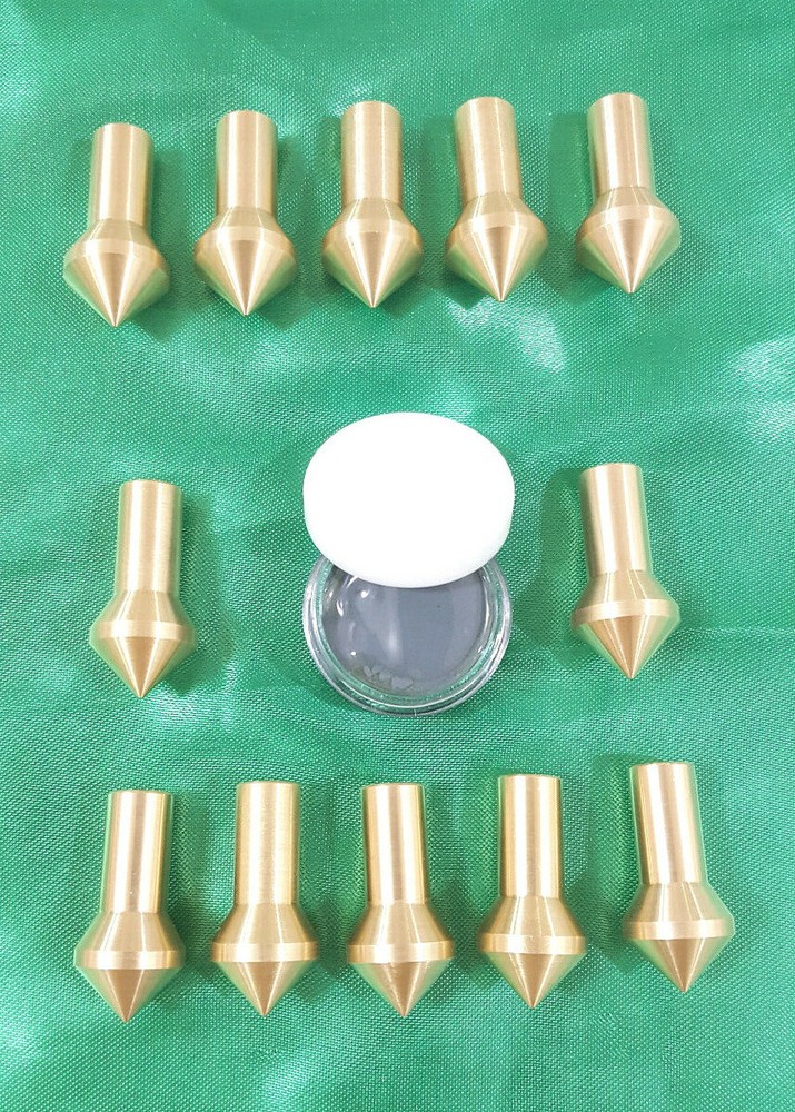 Gunsmith Tools -12 Brass Muzzle Laps - Rifle Or Pistol Crowning+Lapping Compound