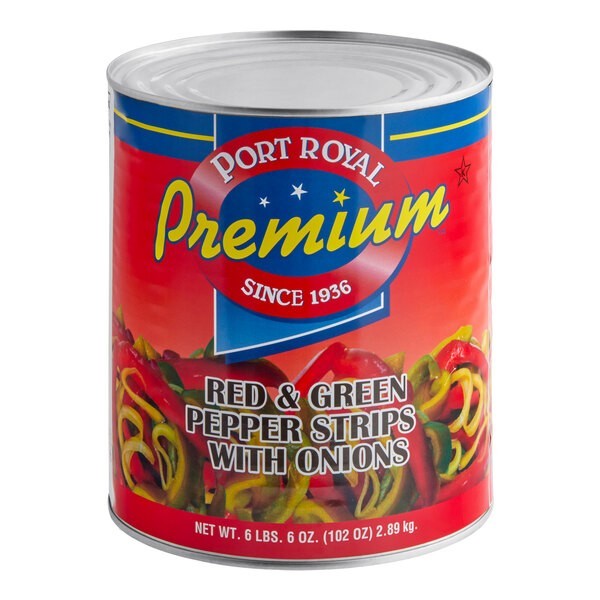 Mixed Pepper Strips with Onions - 6/Case  #10 Can