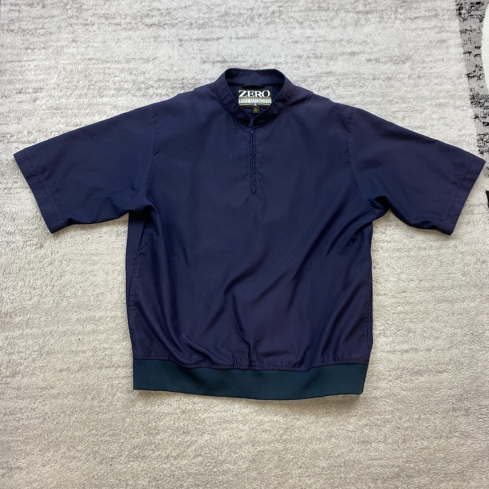 Zero Restriction Jacket Large Blue Zip Golfer Windbreaker Packable Waterproof