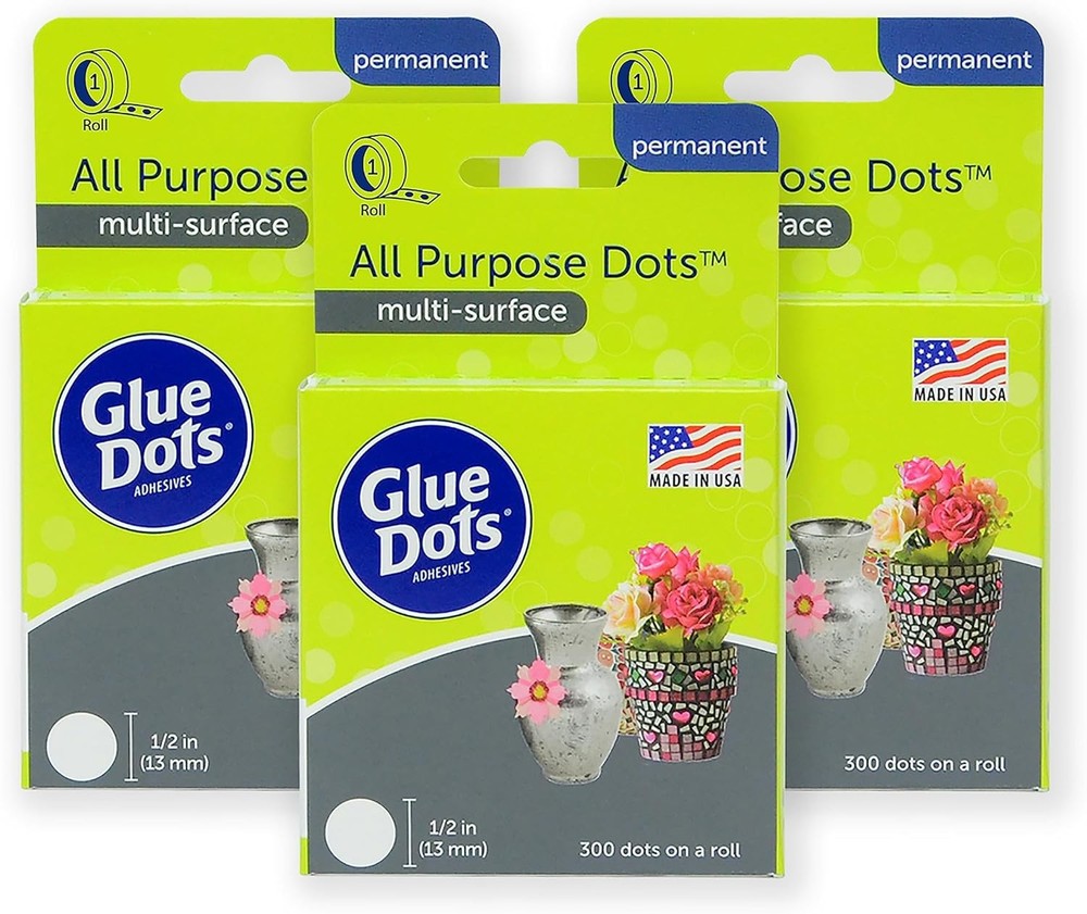 , All pose Dots, Permanent, Multi-Surface, Double-Sided, 1/,.5